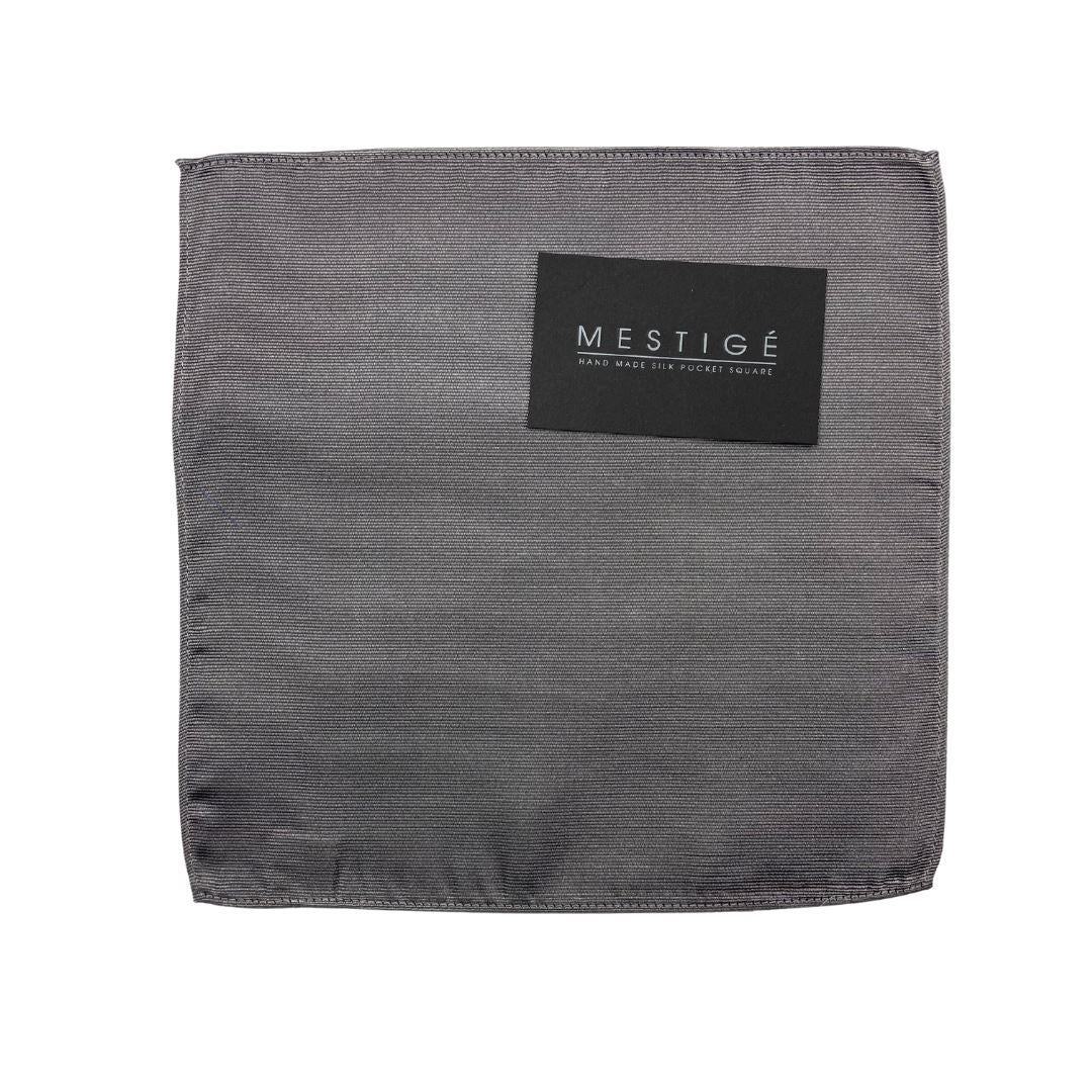 Mestige Silk Pocket Square - Grey Accessories Mestige 