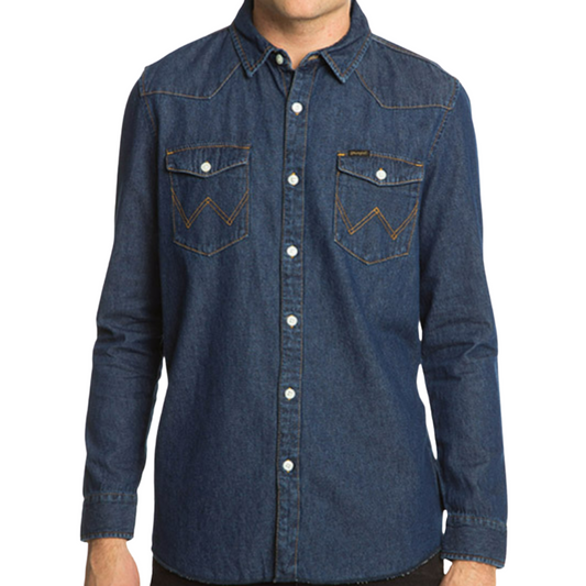 Wrangler Men's Mercy Shirt - Indigo Acid