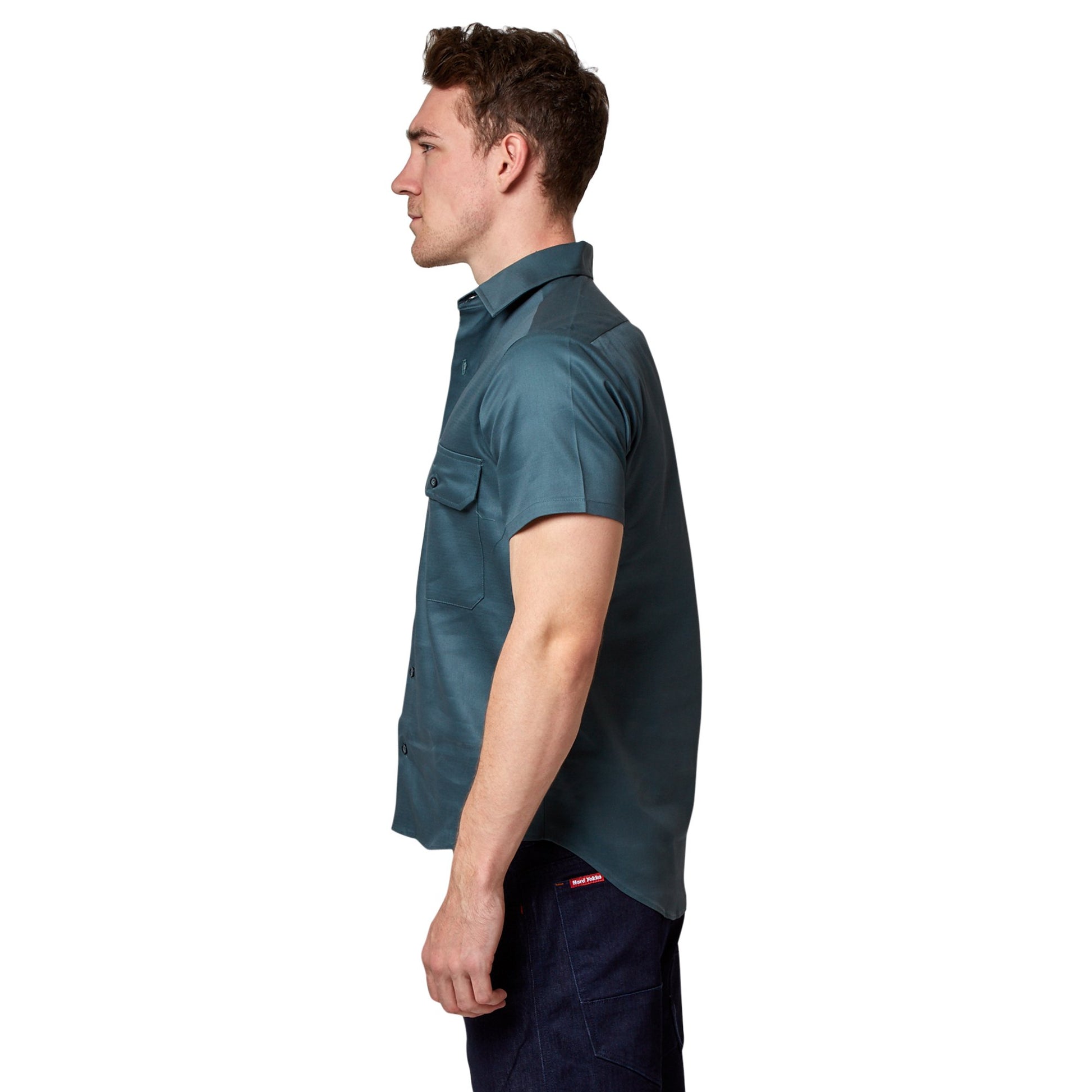 King Gee Open Front Drill Shirt - Green Workwear King Gee 