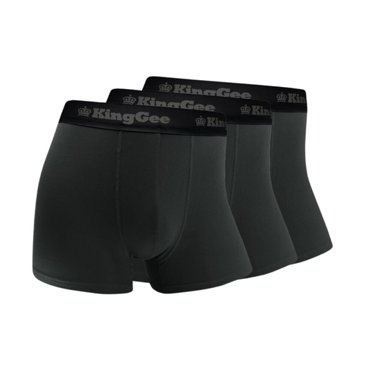 KingGee Bamboo Work Trunks - 3 Pack - Charcoal