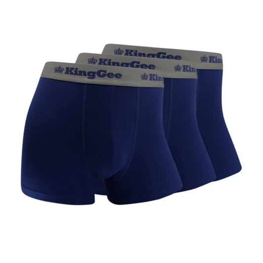 KingGee Bamboo Work Trunks - 3 Pack - Navy